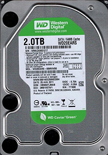 2TB HDD WD20EARS 4台セット S.M.A.R.T正常 短時間稼働 excellar-plus_20343733